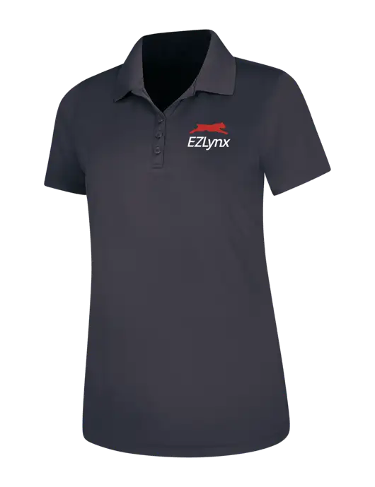 Dark Grey Womens Dry Zone UV Mesh Polo w/EZLynx Logo