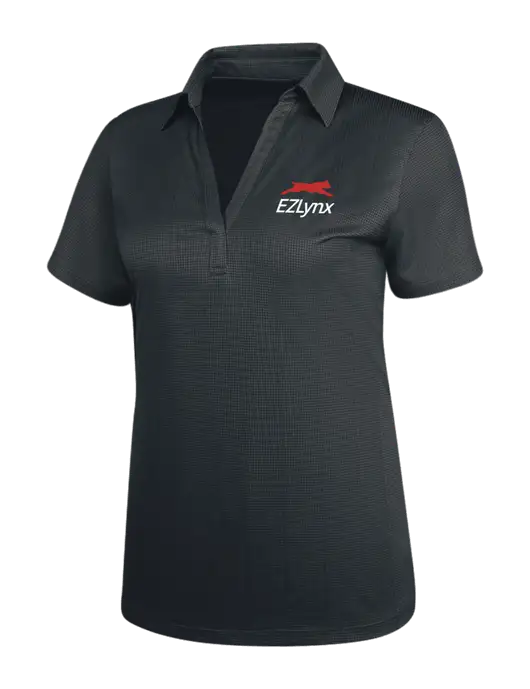 Dark Grey Womens Performance Fine Jacquard Polo w/EZLynx Logo