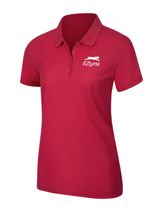 Red Womens Core Classic Pique Polo w/EZLynx Logo