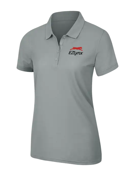 Light Grey Womens Core Classic Pique Polo w/EZLynx Logo