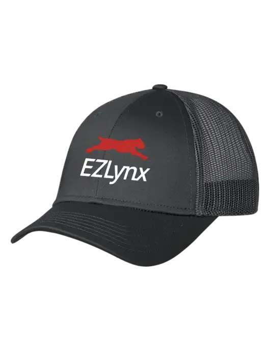 Charcoal Mesh Trucker Cap Snap Back w/EZLynx Logo