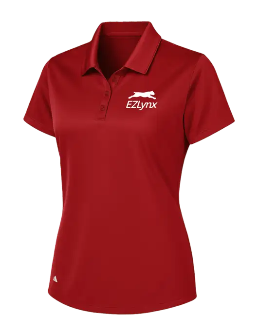 Adidas Red Womens Basic Sport Polo w/EZLynx Logo