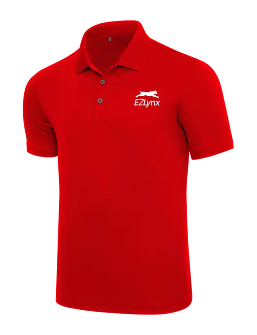 Adidas Red Performance Polo w/EZLynx Logo