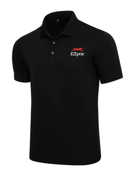 Adidas Black Performance Polo w/EZLynx Logo