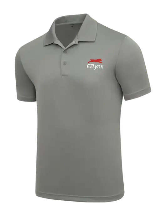 Adidas Medium Grey Performance Polo w/EZLynx Logo