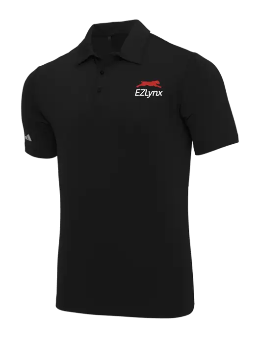 Adidas Black Ultimate Solid Polo w/EZLynx Logo