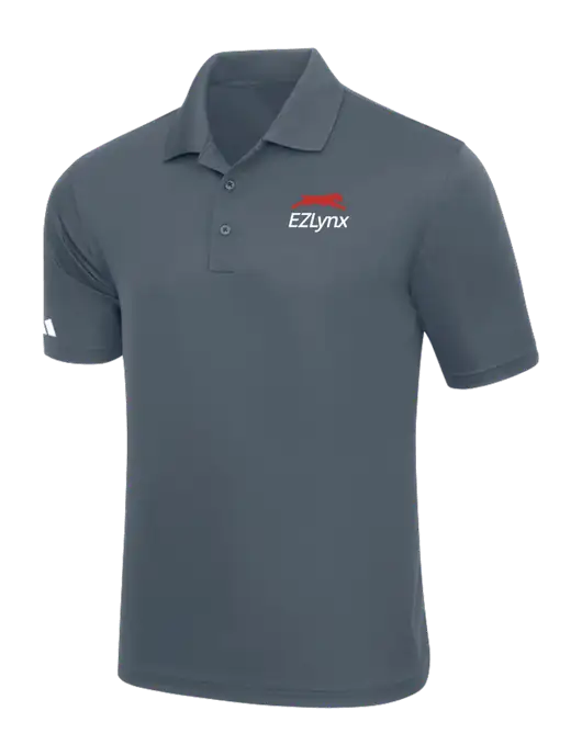 Adidas Medium Grey Basic Sport Polo w/EZLynx Logo