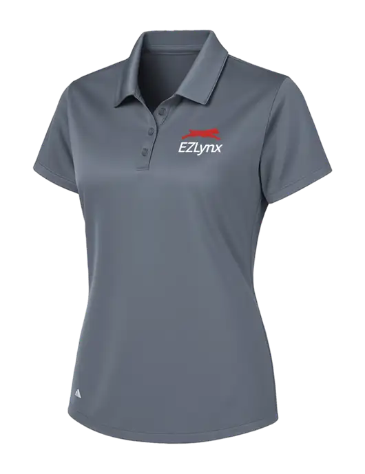 Adidas Medium Grey Womens Basic Sport Polo w/EZLynx Logo