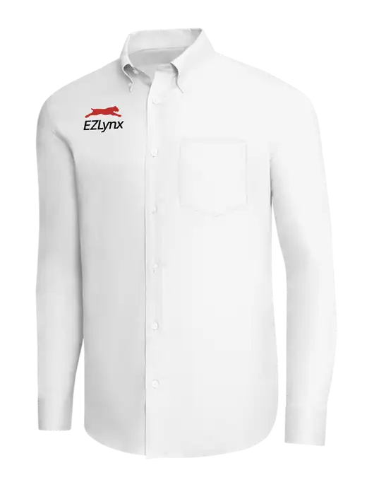 Brooks Brothers White Wrinkle-Free Stretch Pinpoint Shirt w/EZLynx Logo