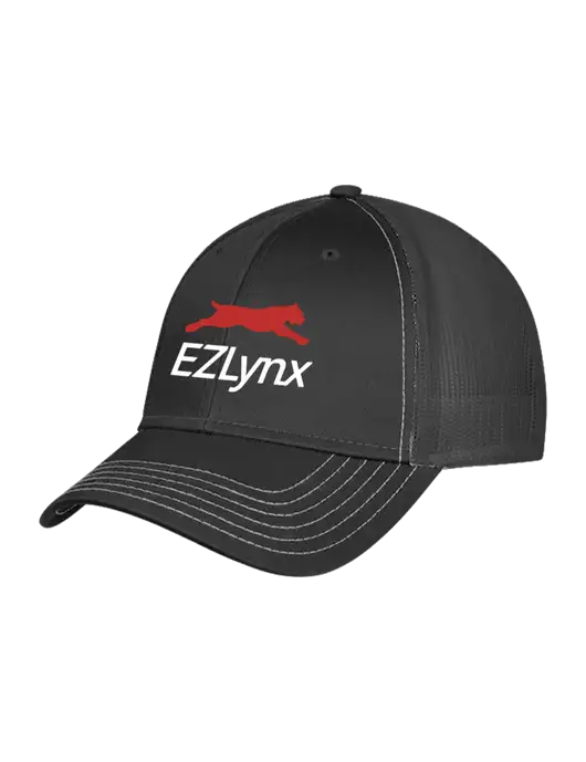 Charcoal Grey Mesh Trucker Cap Snap Back w/EZLynx Logo
