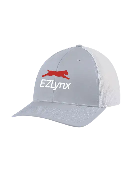 Richardson Adjustable Snapback Original 112 Trucker Cap Light Heather Grey w/White Mesh w/EZLynx Logo