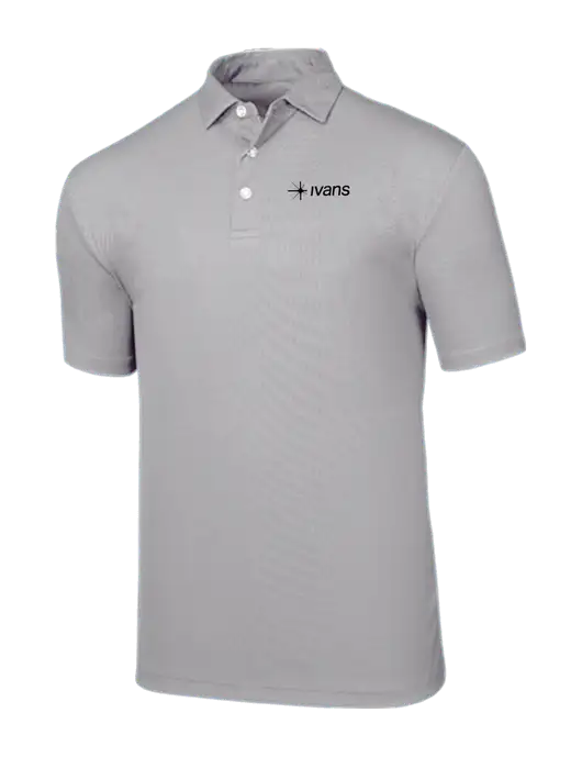 Callaway Birdseye Light Grey Polo w/IVANS Logo