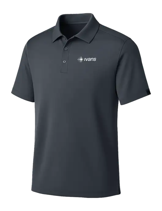 OGIO Dark Grey Framework Polo w/IVANS Logo