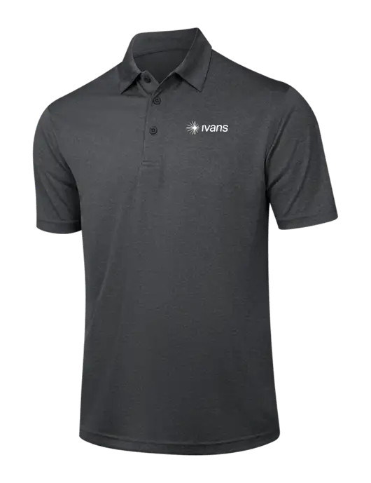 Dark Grey Heather Contender Polo w/IVANS Logo