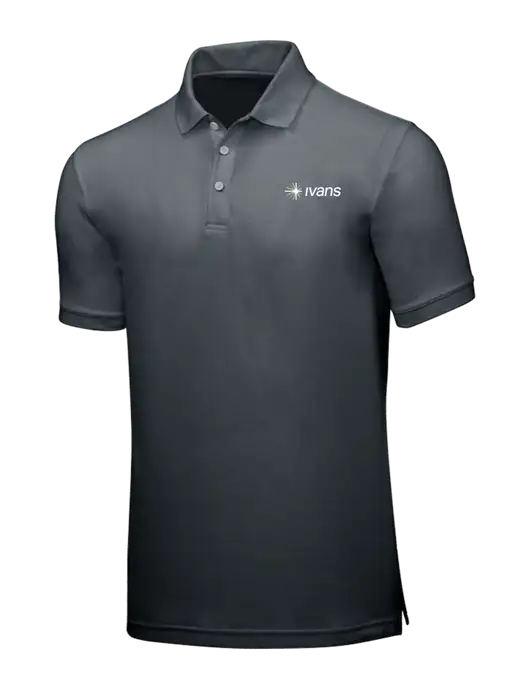 Dark Grey Core Classic Pique w/IVANS Logo