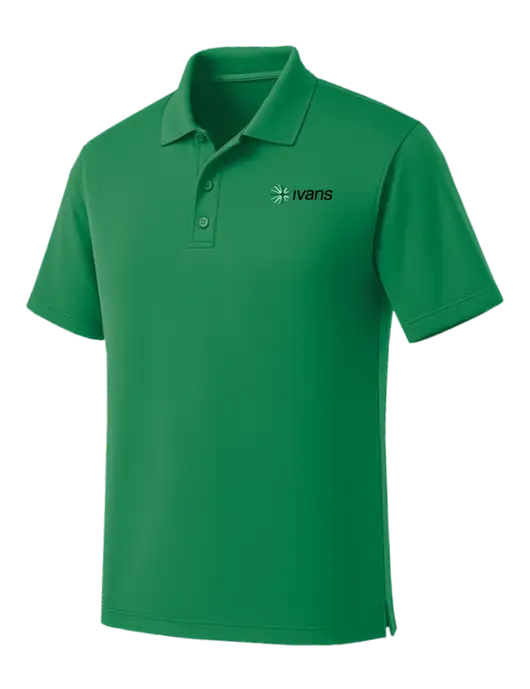 Kelly Green Dry Zone UV Micro Mesh Polo w/IVANS Logo