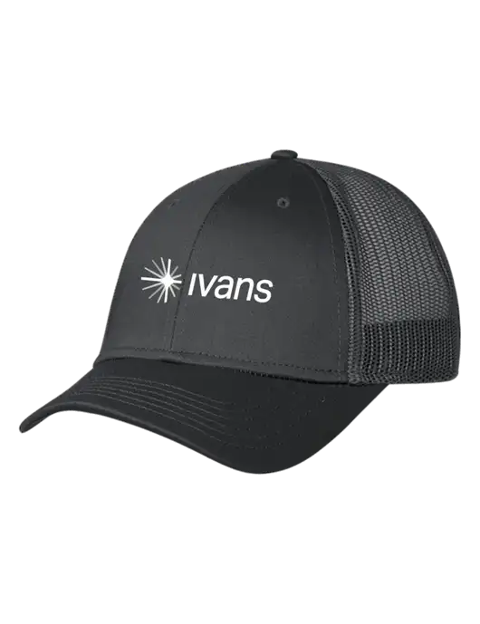 Charcoal Mesh Trucker Cap Snap Back w/IVANS Logo