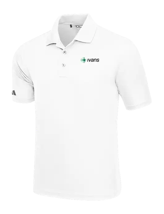 Adidas White Basic Sport Polo w/IVANS Logo