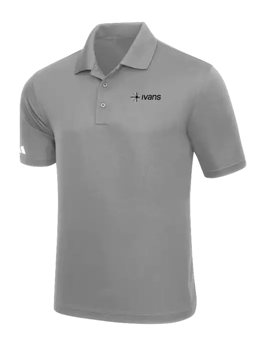 Adidas Light Grey Basic Sport Polo w/IVANS Logo