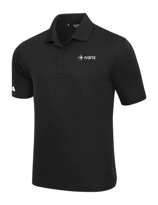 Adidas Black Basic Sport Polo w/IVANS Logo