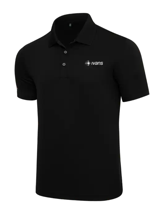 Adidas Black Performance Polo w/IVANS Logo