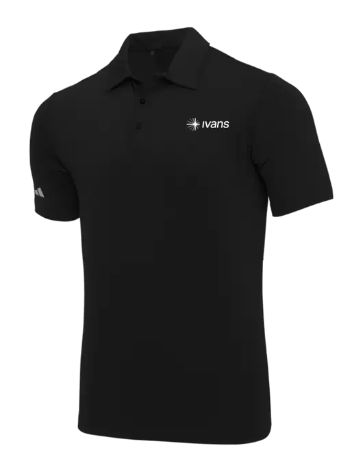 Adidas Black Ultimate Solid Polo w/IVANS Logo
