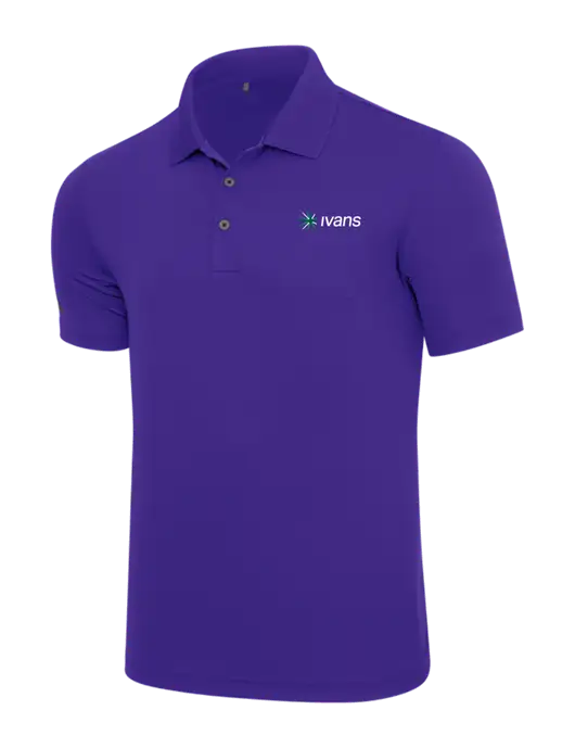 Adidas Purple  Performance Polo w/IVANS Logo