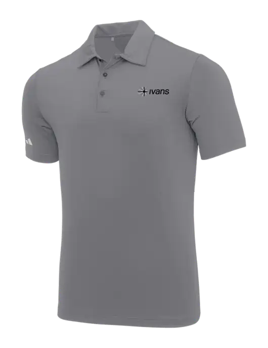 Adidas Medium Grey Ultimate Solid Polo w/IVANS Logo