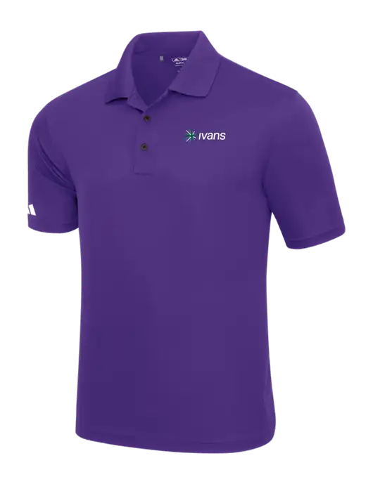 Adidas Purple Basic Sport Polo w/IVANS Logo