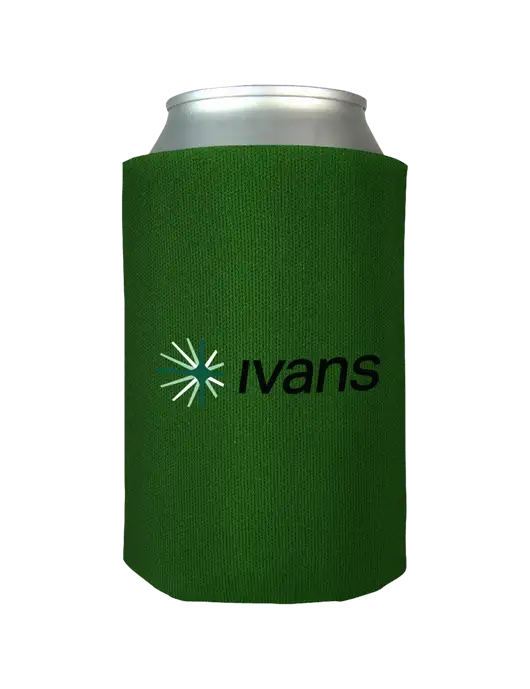 Kelly Green Foam Coolie w/IVANS Logo