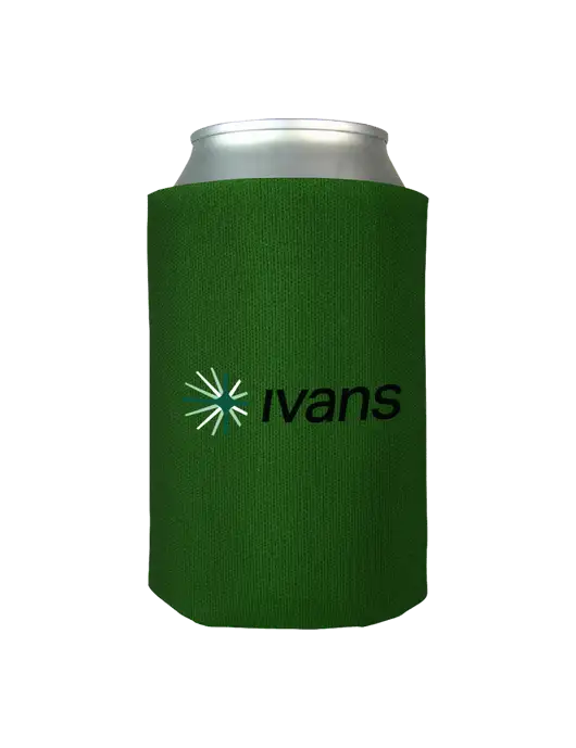 Kelly Green Foam Coolie w/IVANS Logo