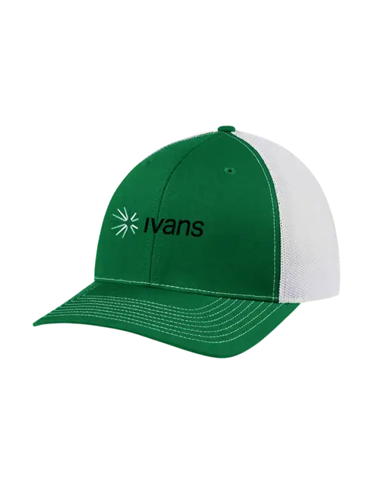 Richardson Adjustable Snapback Original 112 Trucker Cap Kelly w/White Mesh w/IVANS Logo