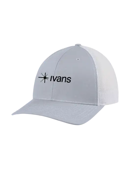 Richardson Adjustable Snapback Original 112 Trucker Cap Light Heather Grey w/White Mesh w/IVANS Logo