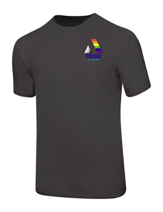 Ring Spun Charcoal 4.5 oz T-Shirt w/PRIDE At Applied Logo