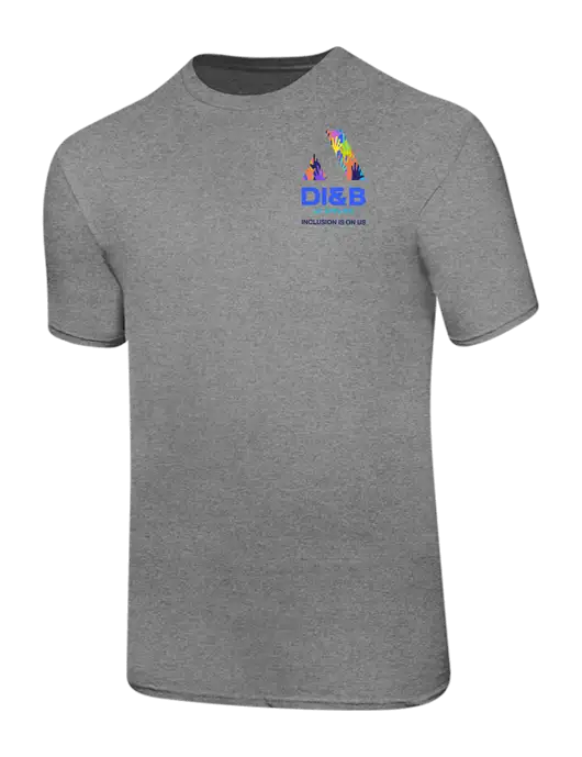 Ring Spun Light Heather Grey 4.5 oz T-Shirt w/DI&B At Applied Logo