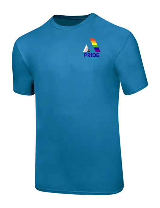 Ring Spun Sapphire 4.5 oz T-Shirt w/PRIDE At Applied Logo