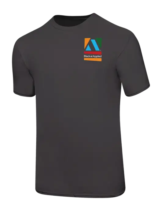 Ring Spun Charcoal 4.5 oz T-Shirt w/Black At Applied Logo