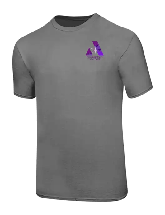Ring Spun Medium Grey 4.5 oz T-Shirt w/Indispensability At Applied Logo