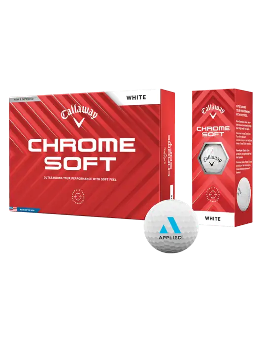 Callaway Chrome Soft Golf Balls 12/pk w/Applied Logo
