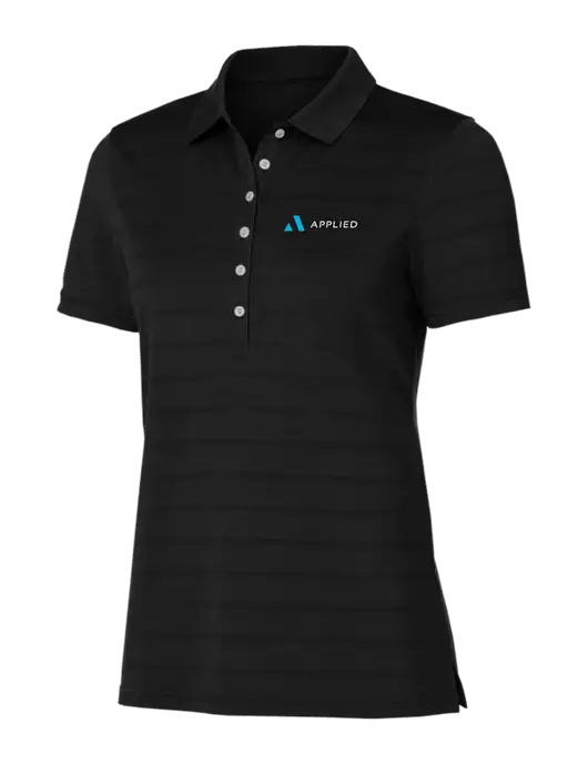 Callaway Womens Black Ventilated Polo w/Applied Logo
