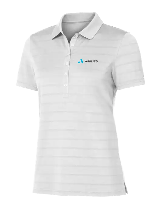 Callaway Womens Bright White Ventilated Polo w/Applied Logo