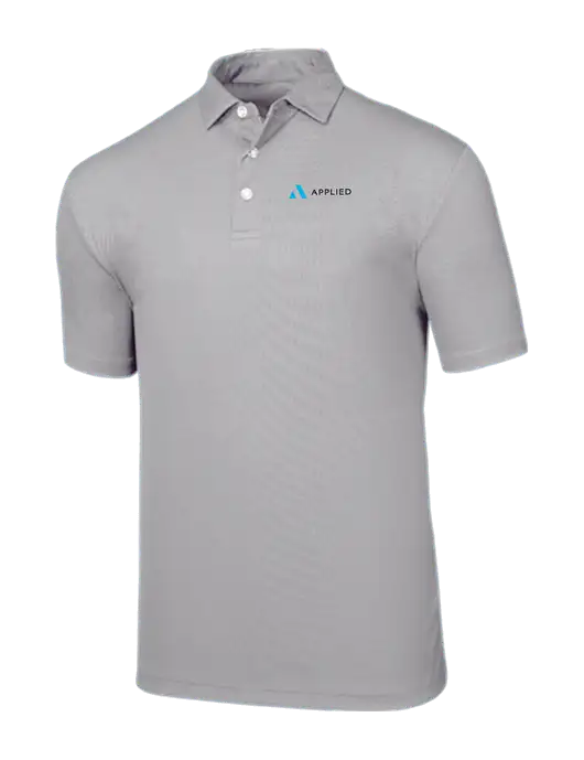 Callaway Birdseye Light Grey Polo w/Applied Logo