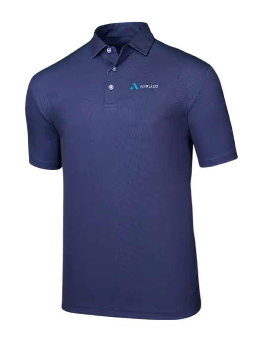 Callaway Birdseye Navy Polo w/Applied Logo