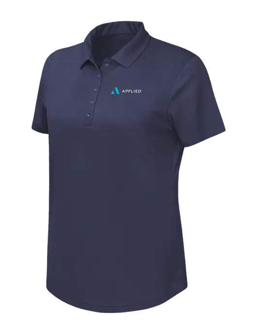 Callaway Womens Birdseye Navy Polo w/Applied Logo