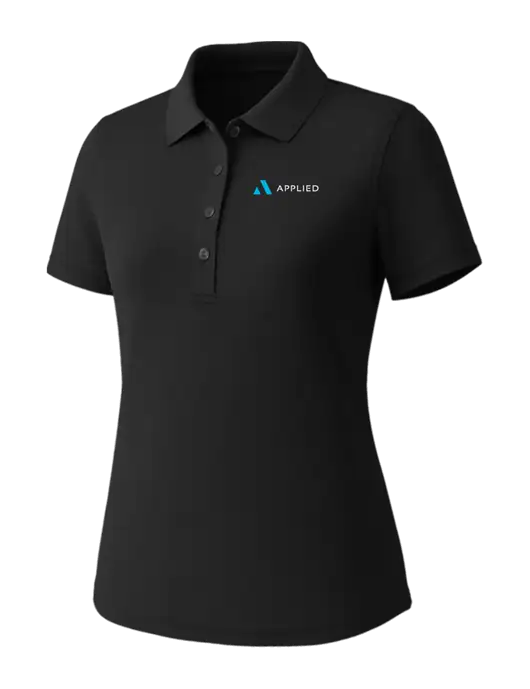 Callaway Womens Core Black Performance Polo w/Applied Logo