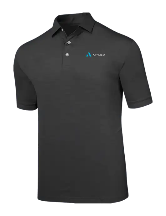 Callaway Black Fashion Tonal Polo w/Applied Logo