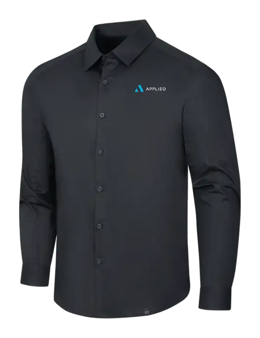 OGIO Black Commuter Woven Shirt w/Applied Logo