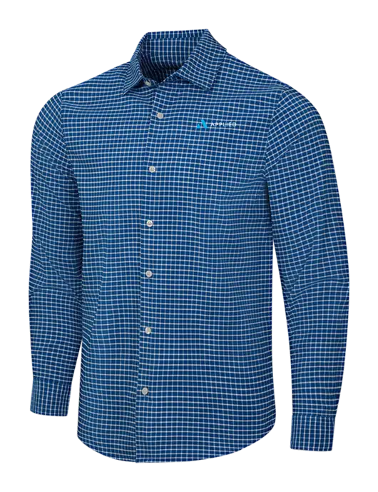 Navy/White City Stretch Shirt w/Applied Logo
