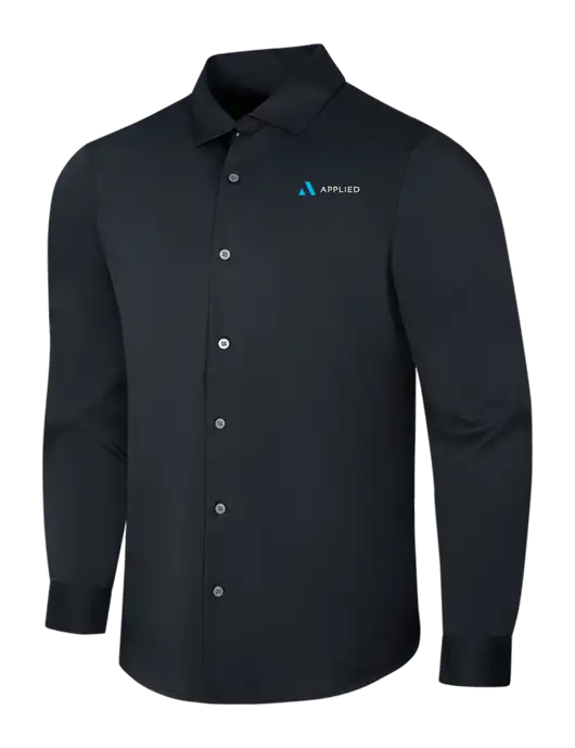 Black City Stretch Shirt w/Applied Logo