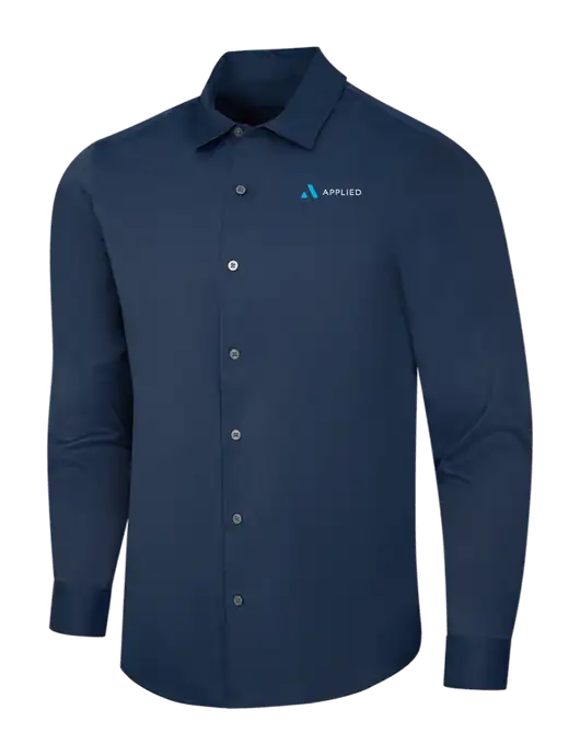 Navy City Stretch Shirt w/Applied Logo